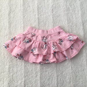 Daily Bebe pink with rabbit heads skirt with attached shorts